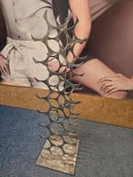 Massief stalen design wijnrek, Ophalen, Zo goed als nieuw, Metaal, 75 cm of meer