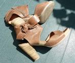 Hispanitas leren sandalen met hak in lichtbruin, maat 37., Kleding | Dames, Schoenen, Sandalen of Muiltjes, Ophalen of Verzenden