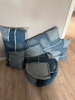 Mooie Riverdael kussenset met poef, Ophalen of Verzenden, Zo goed als nieuw, Blauw, Overige vormen