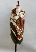 Gucci Luxe Oversized Wol-Zijde Sjaal 135x135 Groen/Bruin, Kleding | Dames, Mutsen, Sjaals en Handschoenen, Ophalen of Verzenden