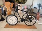 Klok fiets zwart, Huis en Inrichting, Woonaccessoires | Klokken, Ophalen of Verzenden, Nieuw