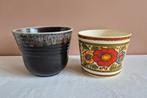 vintage bloempotten, Gebruikt, Rond, Ophalen of Verzenden, Minder dan 25 cm