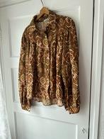 bohemian pofmouw bruin geprinte tuniek blouse Vera Jo L XL, Bruin, Vera Jo, Maat 42/44 (L), Ophalen of Verzenden