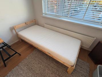 NEIDEN bedframe 90x200 met lattenbodem & matras - afbeelding 1