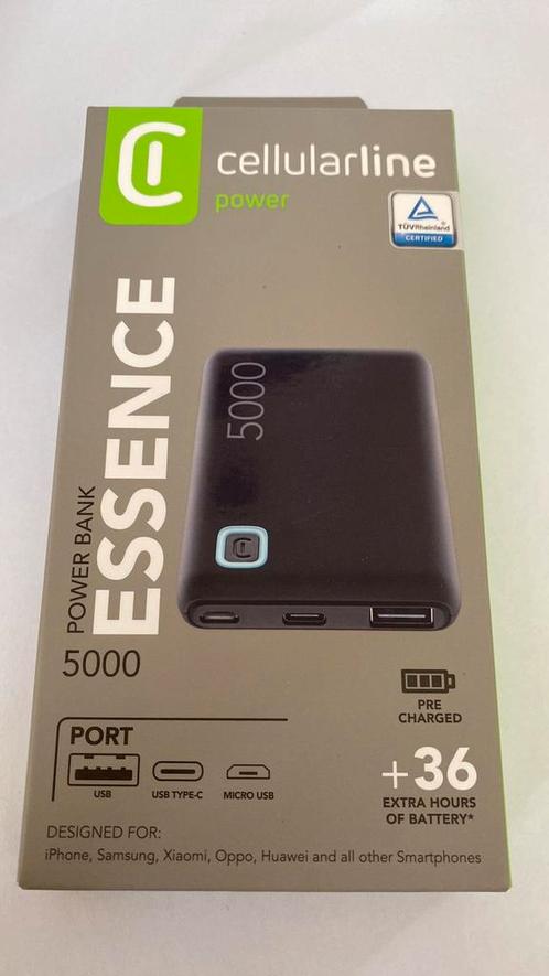 Cellularline powerbank PBESSENCE5000K, Telecommunicatie, Powerbanks, Nieuw, Ophalen of Verzenden