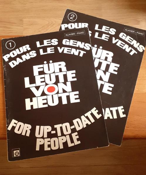 Twee boeken 'For up-to-date people' / songs voor piano, keyb, Muziek en Instrumenten, Bladmuziek, Gebruikt, Thema, Populair, Piano
