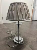 Glazen lampenvoet met kap, Huis en Inrichting, Lampen | Tafellampen, Ophalen, Gebruikt, Glas, Minder dan 50 cm