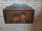 Wandbord . Stan Laurel & Oliver Hardy, Ophalen, Gebruikt, 50 tot 75 cm, Schilderij