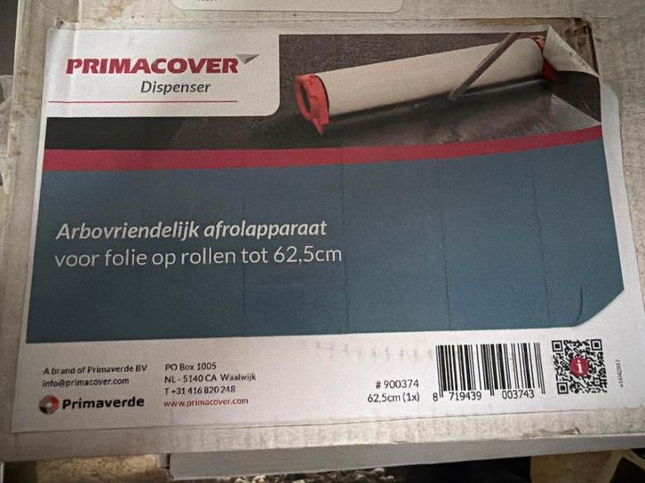 PrimaCover Dispenser - Afroller voor Folie 62,5cm, Doe-het-zelf en Verbouw, Zeil en Folie, Nieuw, Overige typen, 15 m² of meer