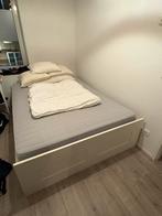 IKEA Brimnes bed 140x200, Ophalen, Wit, 140 cm, Zo goed als nieuw