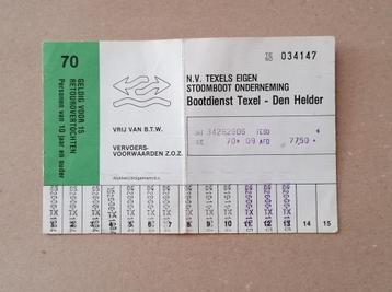 Stempelkaart Veerboot Texel  beschikbaar voor biedingen