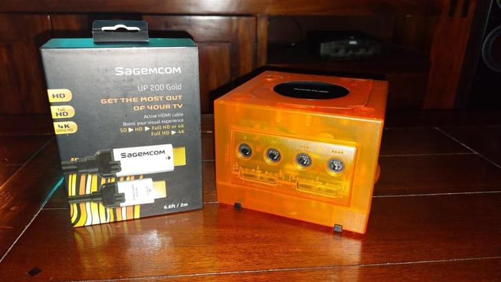 Halloween themed Nintendo GameCube, Spelcomputers en Games, Spelcomputers | Nintendo GameCube, Zo goed als nieuw, Overige kleuren