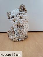Vintage / retro kattenbeeldje / poezenbeeldje schelpenbeeld, Ophalen of Verzenden, Zo goed als nieuw, Dier