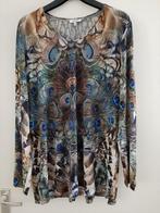 KJ Brand top met pauwenveerpatroon maat 44, Ophalen of Verzenden, Gedragen, Shirt of Top