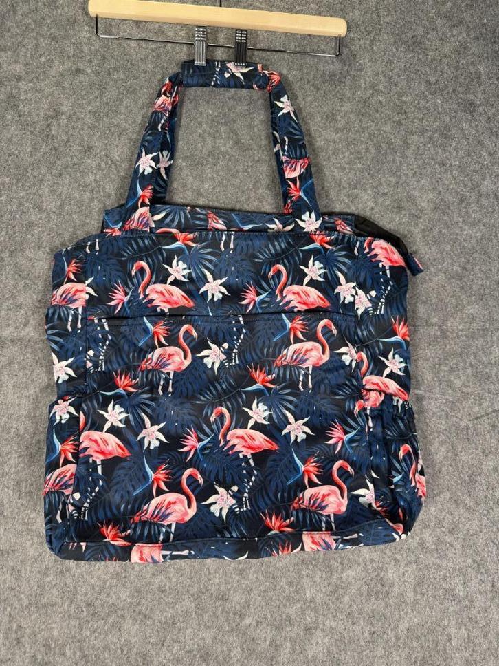 Unbranded Flamingo Print Padded Tote Bag – One Size, Sieraden, Tassen en Uiterlijk, Tassen | Damestassen, Nieuw, Shopper, Blauw