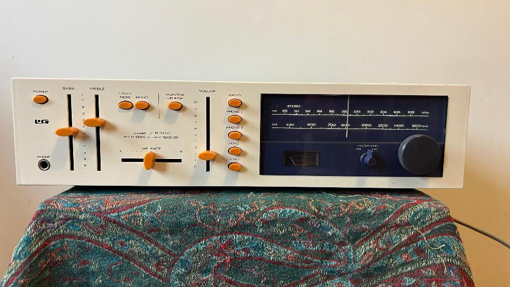 L&G Luxman R3400E tuner versterker vintage '70 seventies, Audio, Tv en Foto, Versterkers en Receivers, Gebruikt, Stereo, Minder dan 60 watt