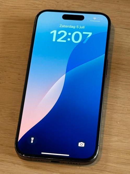 Zeer nette iPhone 15 Pro Blue 128GB, met 100% batterij!, Telecommunicatie, Mobiele telefoons | Apple iPhone, Zo goed als nieuw