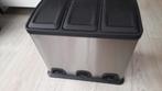 Prullenbak met 3 vakken - Afval scheiden, Huis en Inrichting, Ophalen, Gebruikt, Met pedaal, Metaal