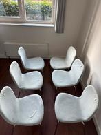 Zes stoelen grijs/groen, Huis en Inrichting, Stoelen, Ophalen, Zo goed als nieuw, Metaal, Grijs