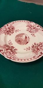Societe Ceramique peacock rood ontbijtbord, Huis en Inrichting, Keuken | Servies, Ophalen of Verzenden