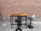 Bartafel set, Ophalen, Zo goed als nieuw, Inclusief barstoelen