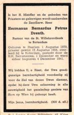 Drenth Hermanus Bernardus P. 1879 Haarlem-1941 Rotterdam, Ophalen of Verzenden