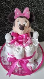 Luiertaart minnie mouse roze meisje geboorte babyshower. Oph, Ophalen of Verzenden, Nieuw