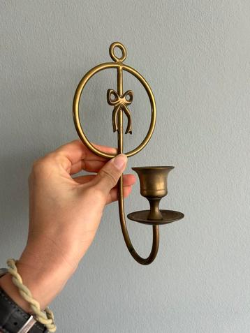 Wandkandelaar met strik - koper beschikbaar voor biedingen