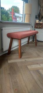 Mooi bank met ribstof/eetkamerbank, Ophalen, Zo goed als nieuw, Rechthoekig, 125 cm of meer