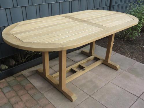 Teak and Garden teakhouten ovale tuintafel Harwich, Tuin en Terras, Tuintafels, Zo goed als nieuw, Ovaal, Teakhout, Ophalen