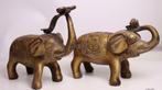 2x mooie beelden olifanten brons China, Ophalen