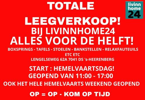 TOTALE LEEGVERKOOP LIVINNHOME24!! WEES ER SNEL BIJ!, Huis en Inrichting, Fauteuils, Nieuw, Hout, Kunststof, Leer, Metaal, Riet of Rotan