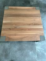Salontafel, Huis en Inrichting, Tafels | Salontafels, 50 tot 100 cm, Eikenhout, Zo goed als nieuw, Modern maat: 90x90 cm