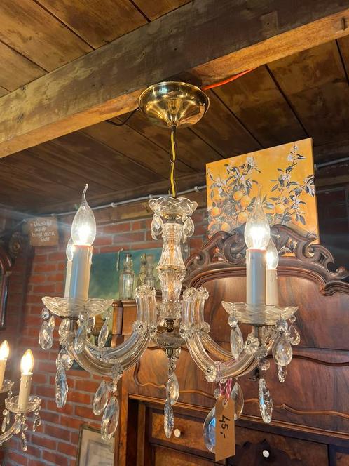 Antieke Belgische kroonluchter, Huis en Inrichting, Lampen | Kroonluchters, Zo goed als nieuw, Ophalen