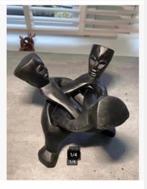 Houten Afrikaanse Schaal Bord Bol houder, drie poot,, Antiek en Kunst, Ophalen of Verzenden