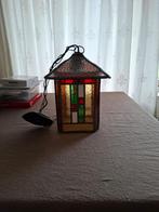 Antieke Tiffany Hanglamp Glas-in-lood, Ophalen of Verzenden, Gebruikt, Glas, Minder dan 50 cm