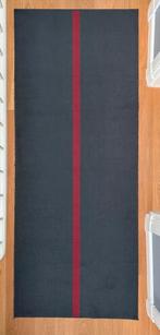 Tapijt - 80x200 cm - Grijs met Rode Streep, Ophalen, Gebruikt, 50 tot 100 cm, 150 tot 200 cm