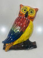 Kleurrijke handgemaakte keramische uil Keramiek Spanje 20 cm, Antiek en Kunst, Antiek | Keramiek en Aardewerk, Verzenden