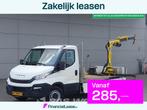 Iveco Daily 35S14 Kraanwagen Open Laadbak Hyva HA15 Euro6 3,, Auto's, Bestelauto's, Stof, Euro 6, Iveco, Wit