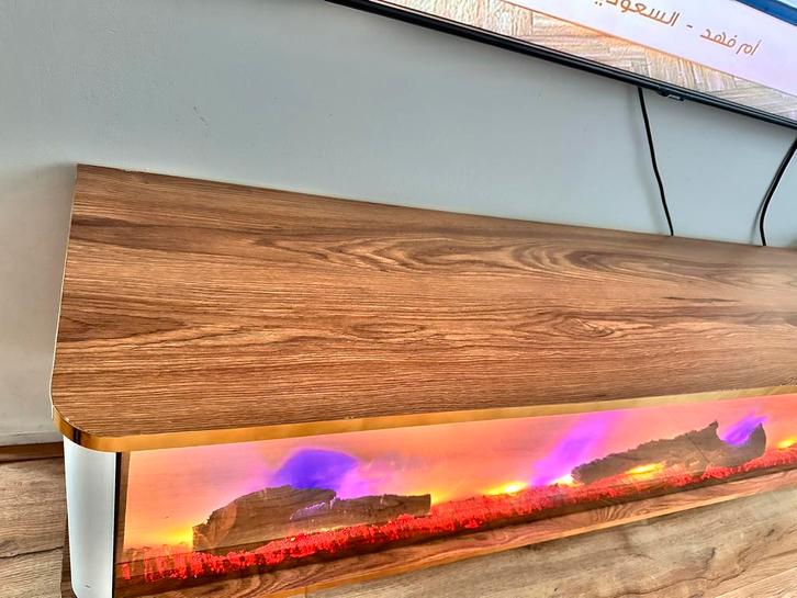 Moderne Sfeerhaard met LED Vlammen, Huis en Inrichting, Kasten | Televisiemeubels, Zo goed als nieuw, Minder dan 100 cm, 150 tot 200 cm