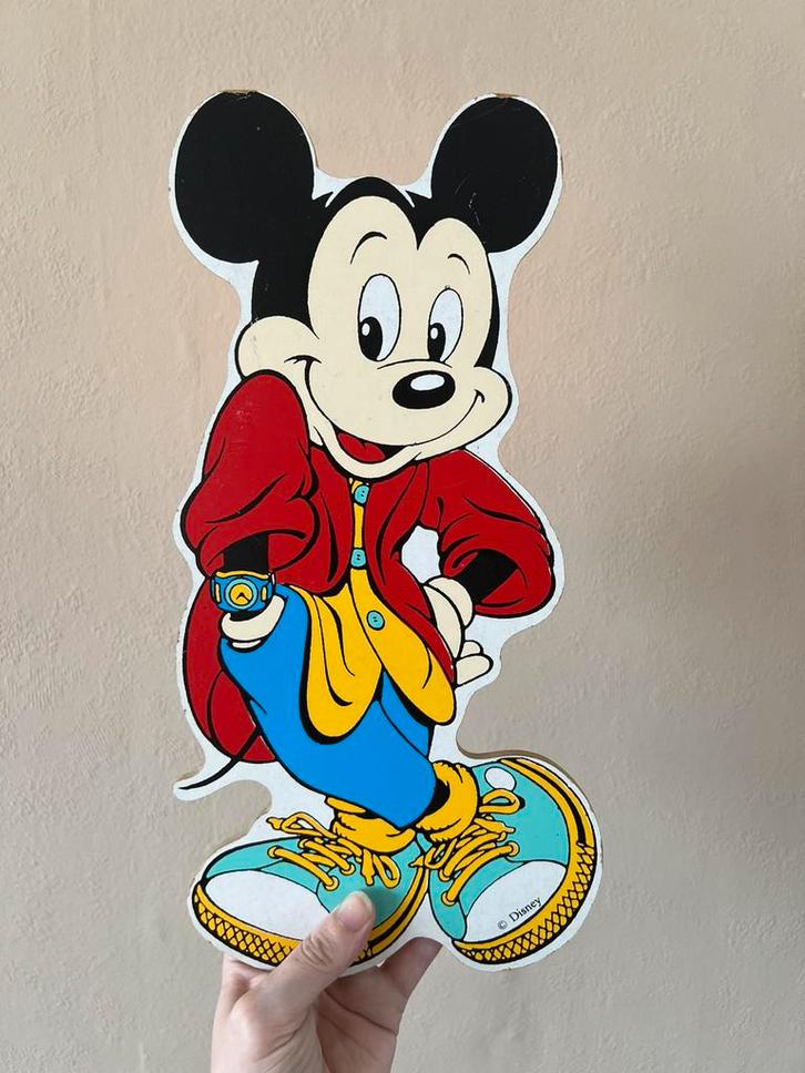 Mickey Mouse Disney wandlamp vintage retro jaren 80 90, Verzamelen, Disney, Zo goed als nieuw, Beeldje of Figuurtje, Mickey Mouse