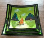 Vietnamese kunst op kunststof schalen vintage, Ophalen of Verzenden
