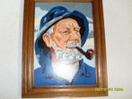 Nummerschilderij in eiken lijst., Ophalen, Minder dan 50 cm, Gebruikt, Schilderij