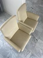 2 leren stoelen MOET WEG - €25 per stuk, Ophalen, Gebruikt, Minder dan 75 cm, Leer