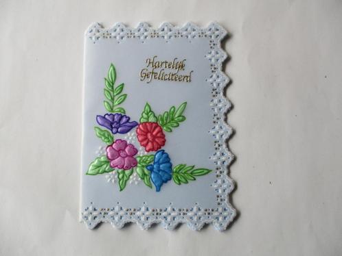 nr 11 pergamano felicitatie kaart, Hobby en Vrije tijd, Kaarten | Zelfgemaakt, Nieuw, Overige thema's, Ophalen of Verzenden