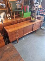 Vintage dressoir lowboard mid century 180cm, Huis en Inrichting, Kasten | Dressoirs, Ophalen, ,, Zo goed als nieuw, ,