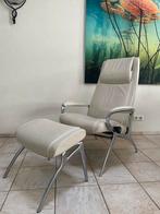 Moderne Stressless relax fauteuil leer, Huis en Inrichting, Fauteuils, Ophalen, Zo goed als nieuw, 50 tot 75 cm, Leer