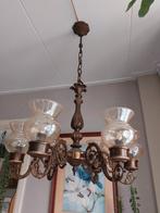 Vintage Italiaanse Kroonluchter koper/brons, Huis en Inrichting, Lampen | Kroonluchters, Ophalen, Gebruikt