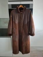 Vintage. Zeer exclusieve lange lammycoat met bont, maat 44, Antiek en Kunst, Antiek | Kleding en Accessoires, Ophalen of Verzenden