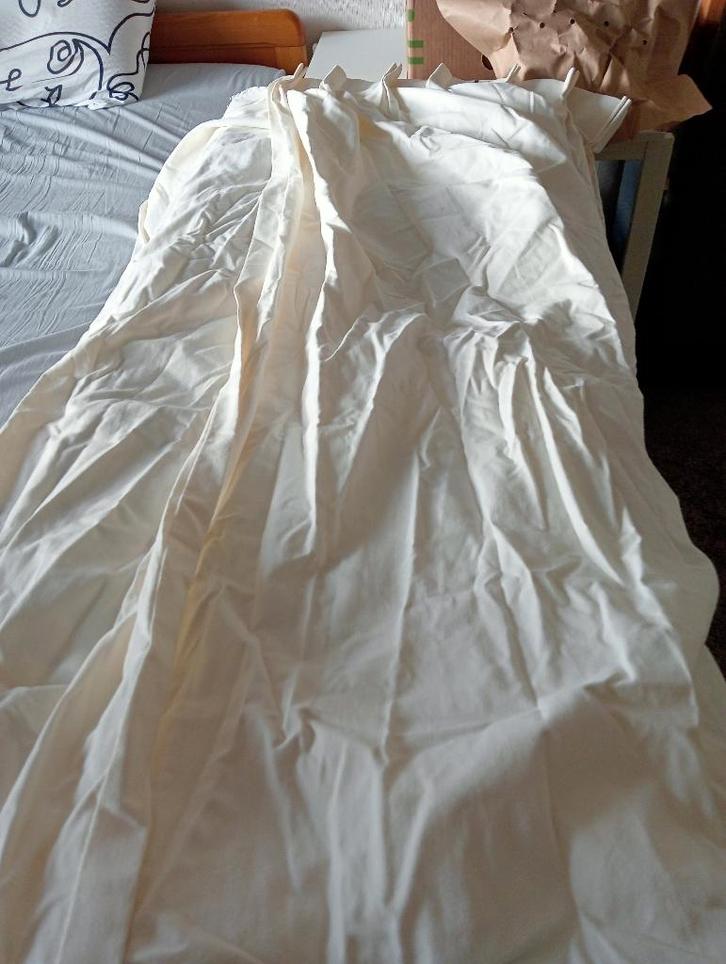 Gordijnen, Huis en Inrichting, Stoffering | Gordijnen en Lamellen, Gebruikt, 200 cm of meer, 200 cm of meer, Crème, Ophalen